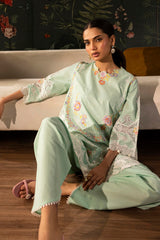 Stitched Embroidered Lawn Suit