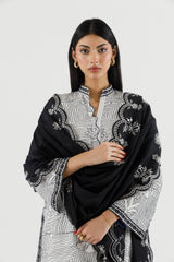 Stitched Embroidered Lawn Shirt+ Culotte
