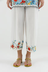 Stitched Embroidered Lawn Shirt+ Culotte