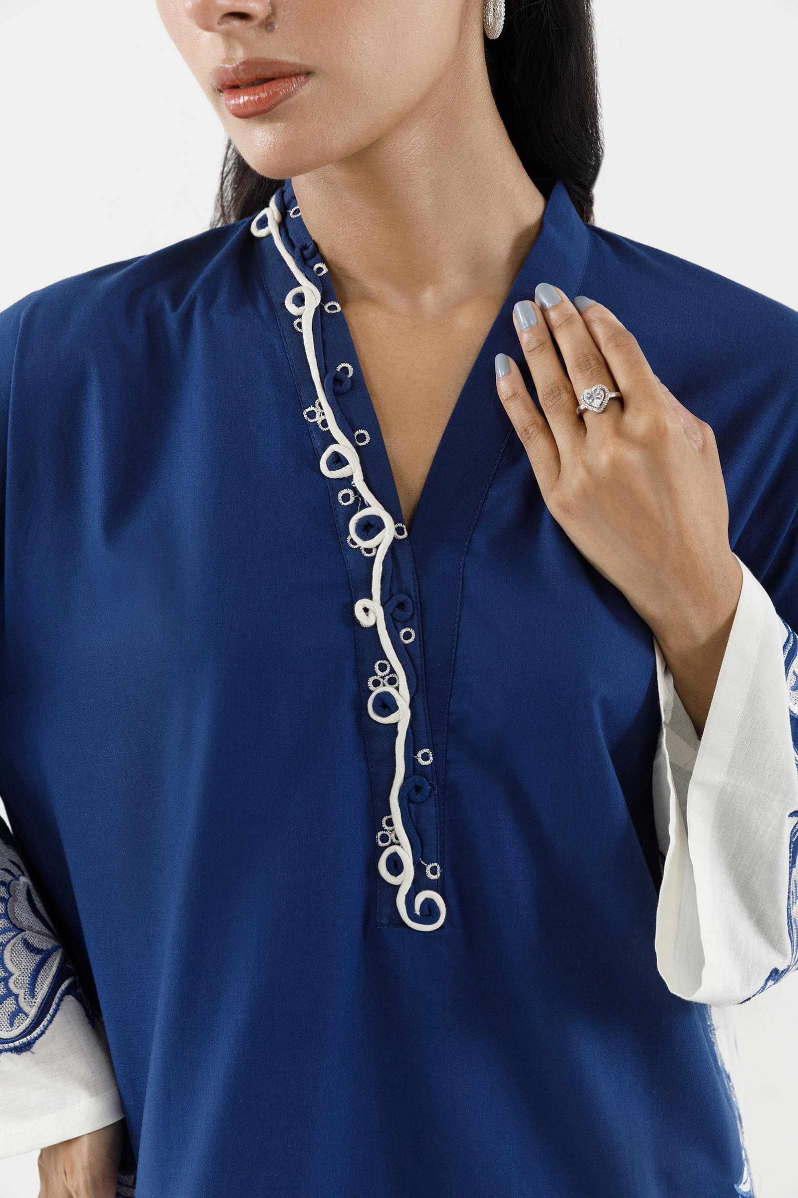 Stitched Embroidered Lawn Shirt+ Shalwar
