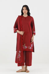 Stitched Embroidered Lawn Shirt+ Culotte