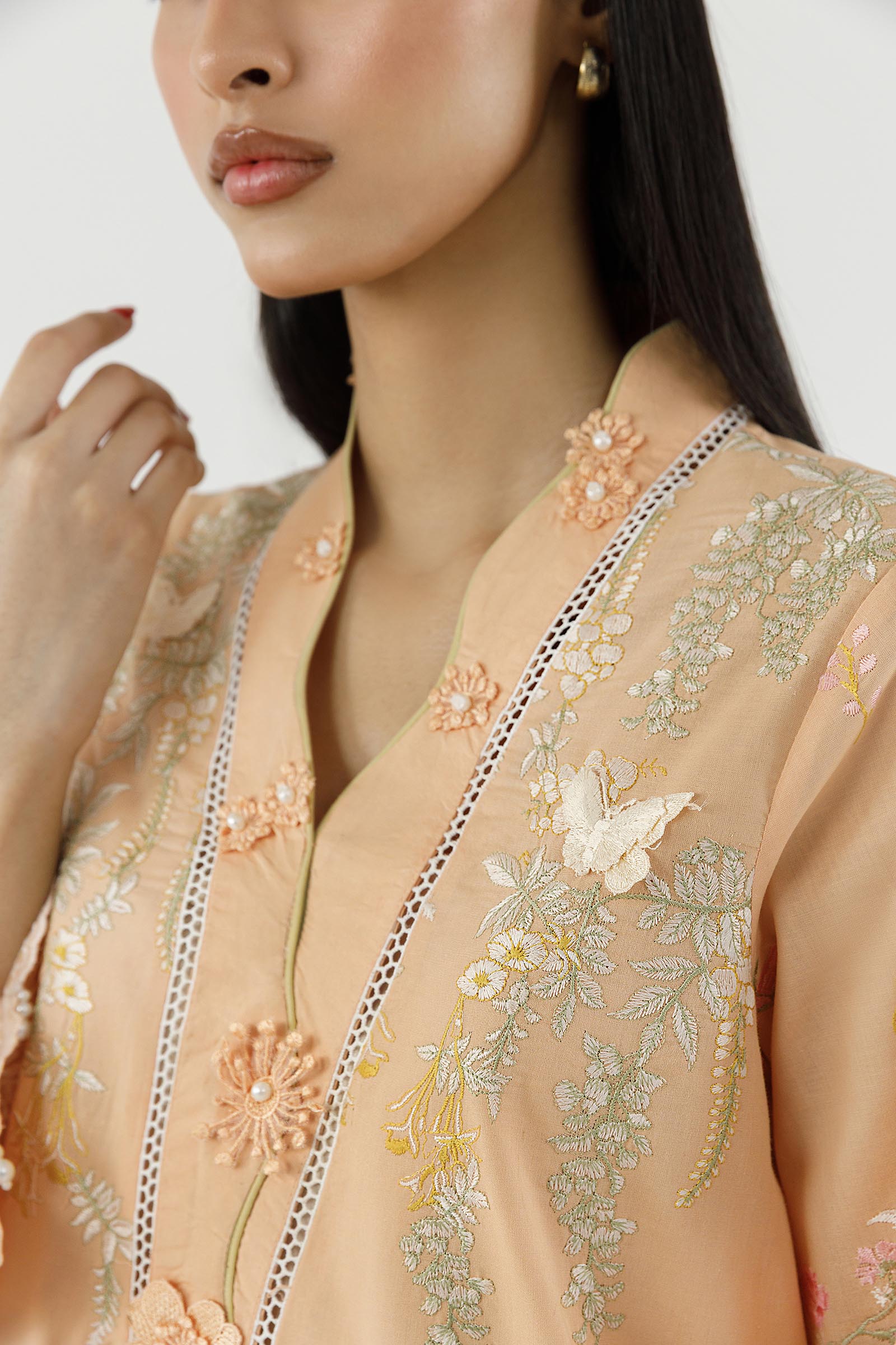 Stitched Embroidered Lawn Shirt+ Shalwar