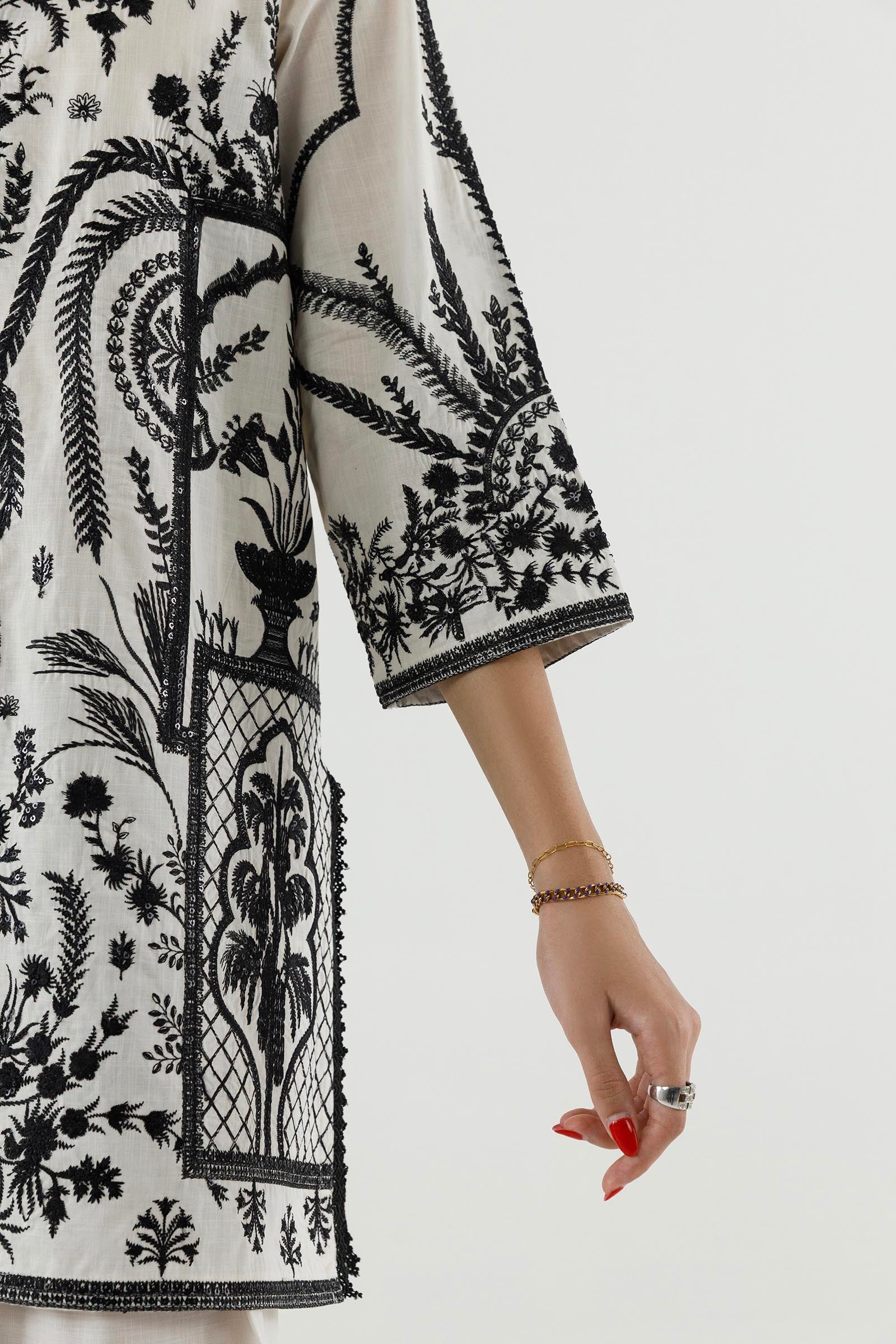 Stitched Embroidered Lawn Shirt+ Shalwar