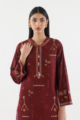 Stitched Embroidered Lawn Shirt+ Culotte