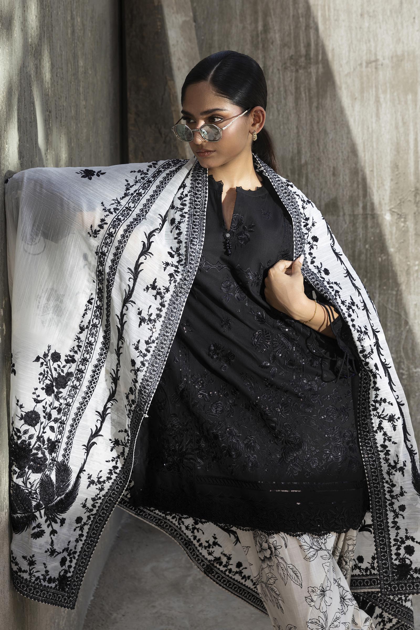 Stitched Embroidered Lawn Suit