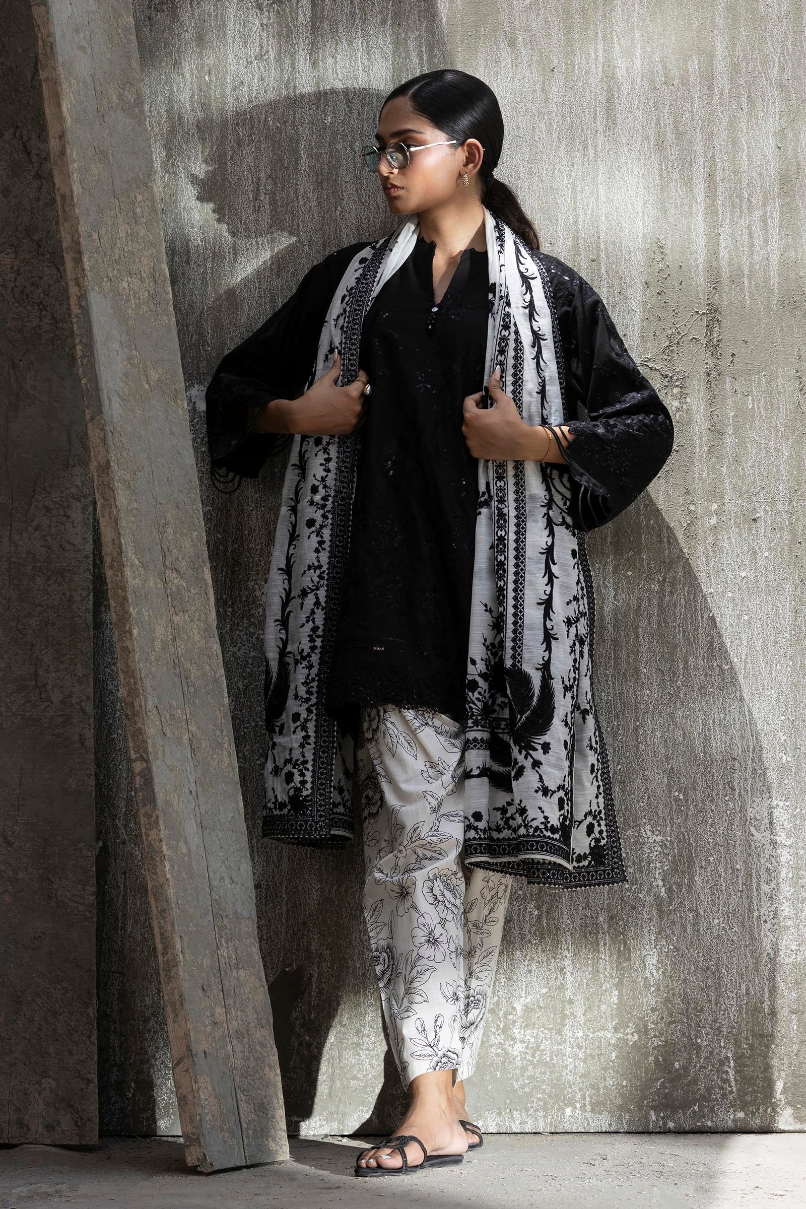 Stitched Embroidered Lawn Suit