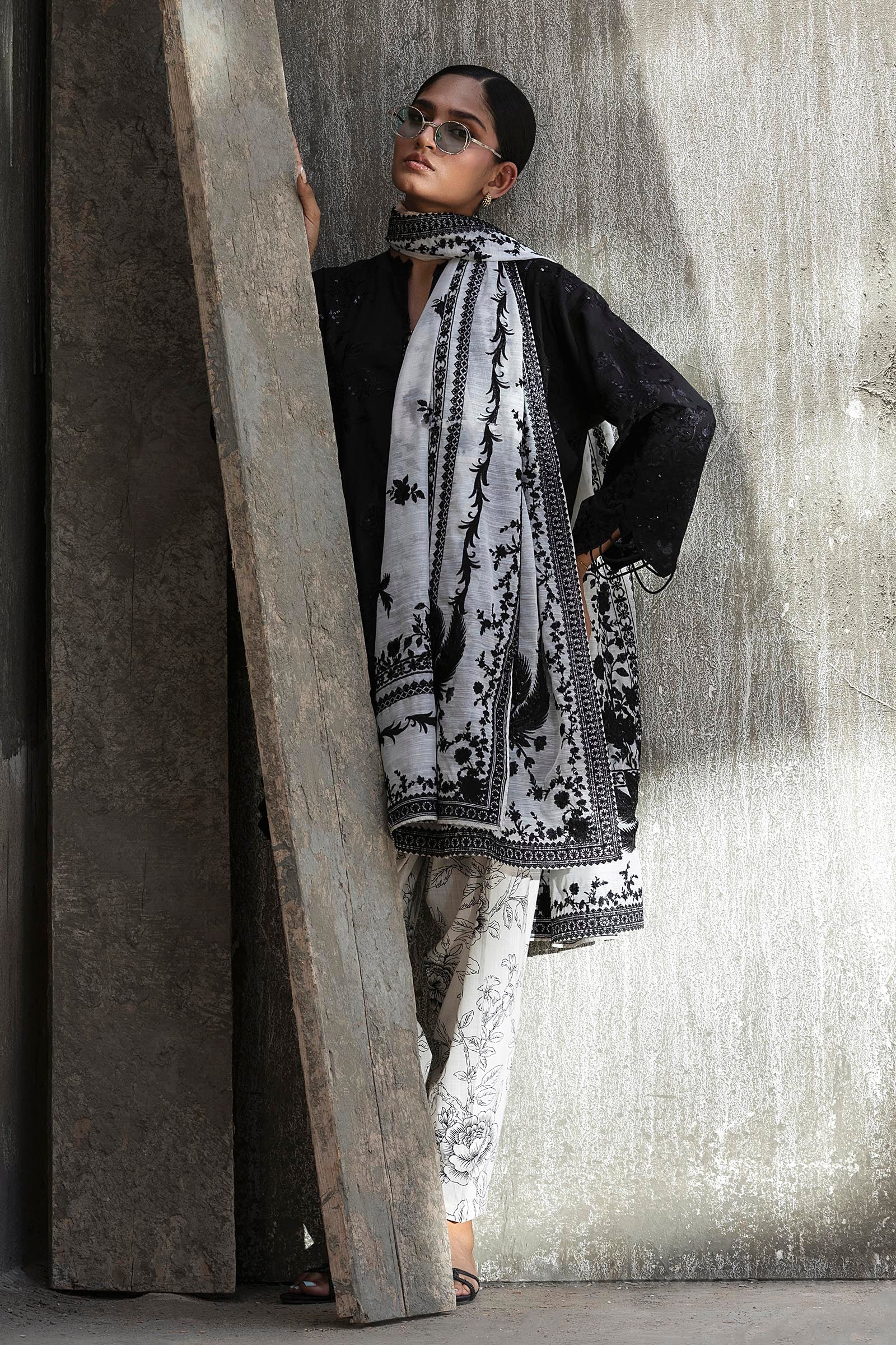 Stitched Embroidered Lawn Suit