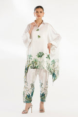 Stitched Printed Satin Shirt + Shalwar