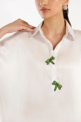 Stitched Printed Satin Shirt + Shalwar