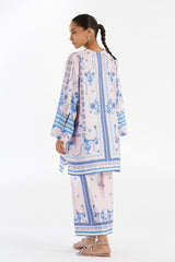 Stitched Printed Satin Shirt + Culotte