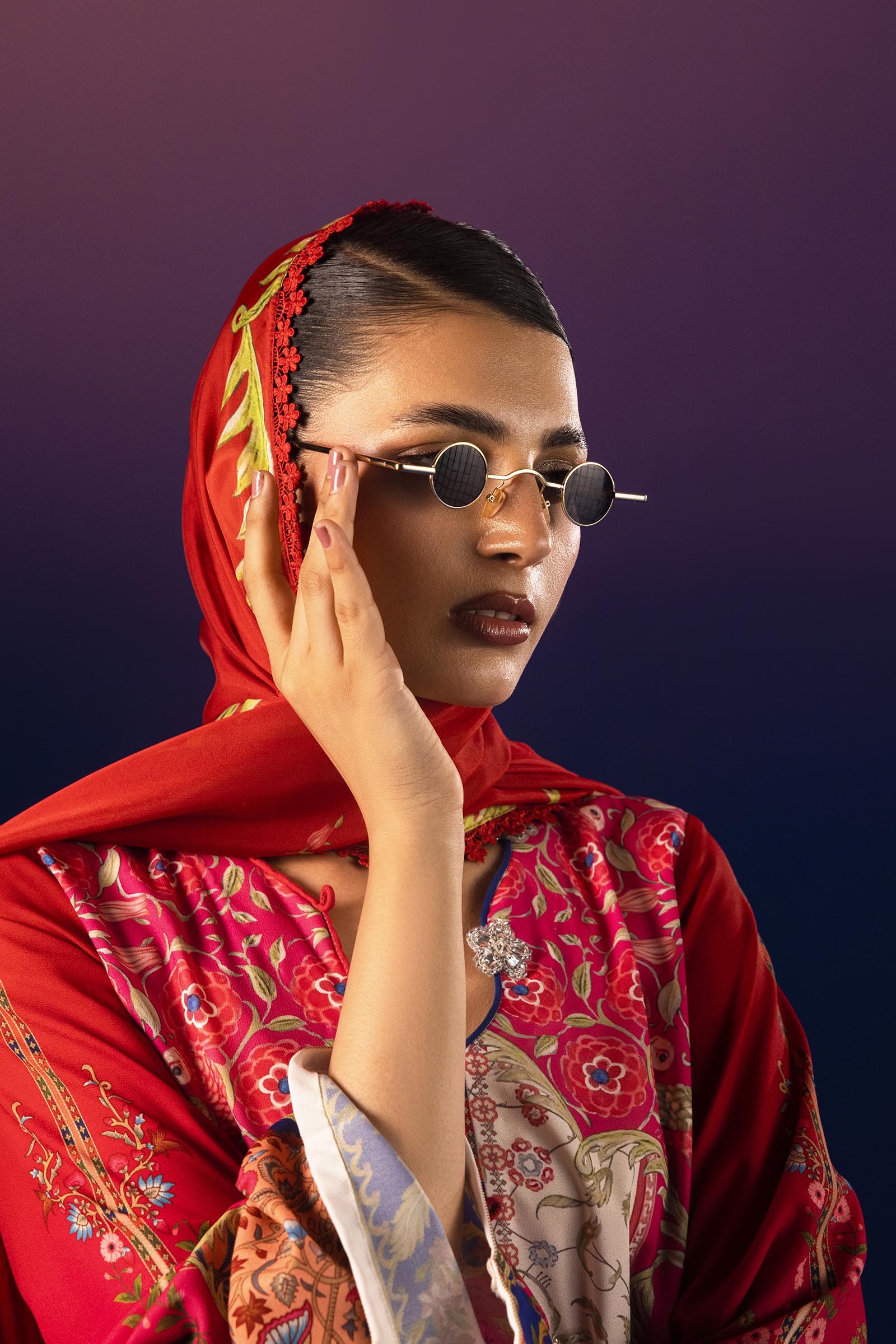 Stitched Printed Crepe Shirt + Dupatta