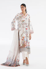 Stitched Printed Crepe Shirt + Dupatta
