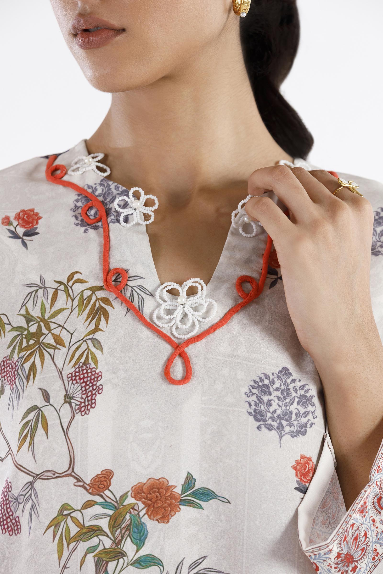 Stitched Printed Crepe Shirt + Dupatta
