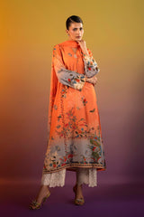 Stitched Printed Crepe Shirt + Dupatta