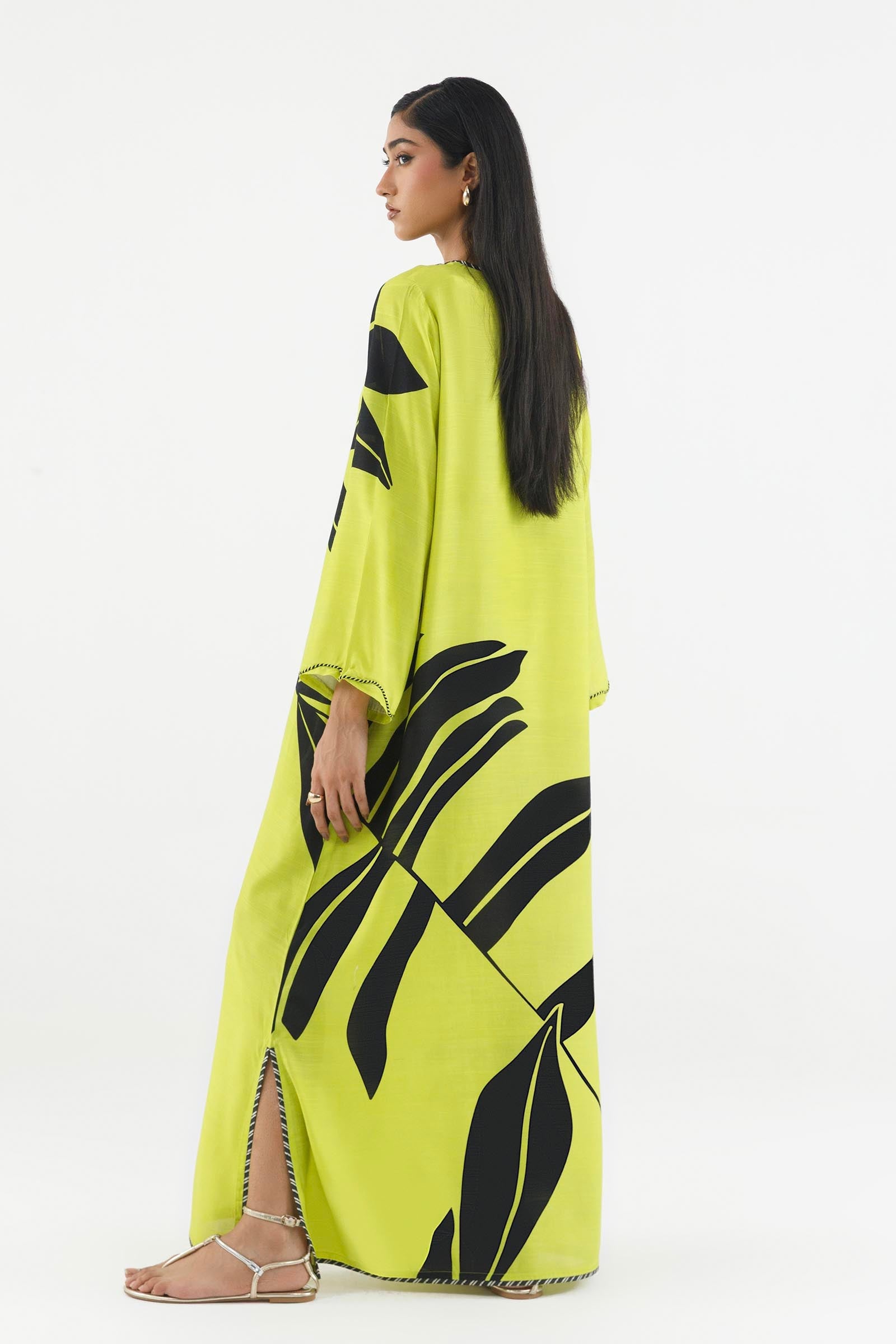 Stitched Printed Raw Silk Shirt