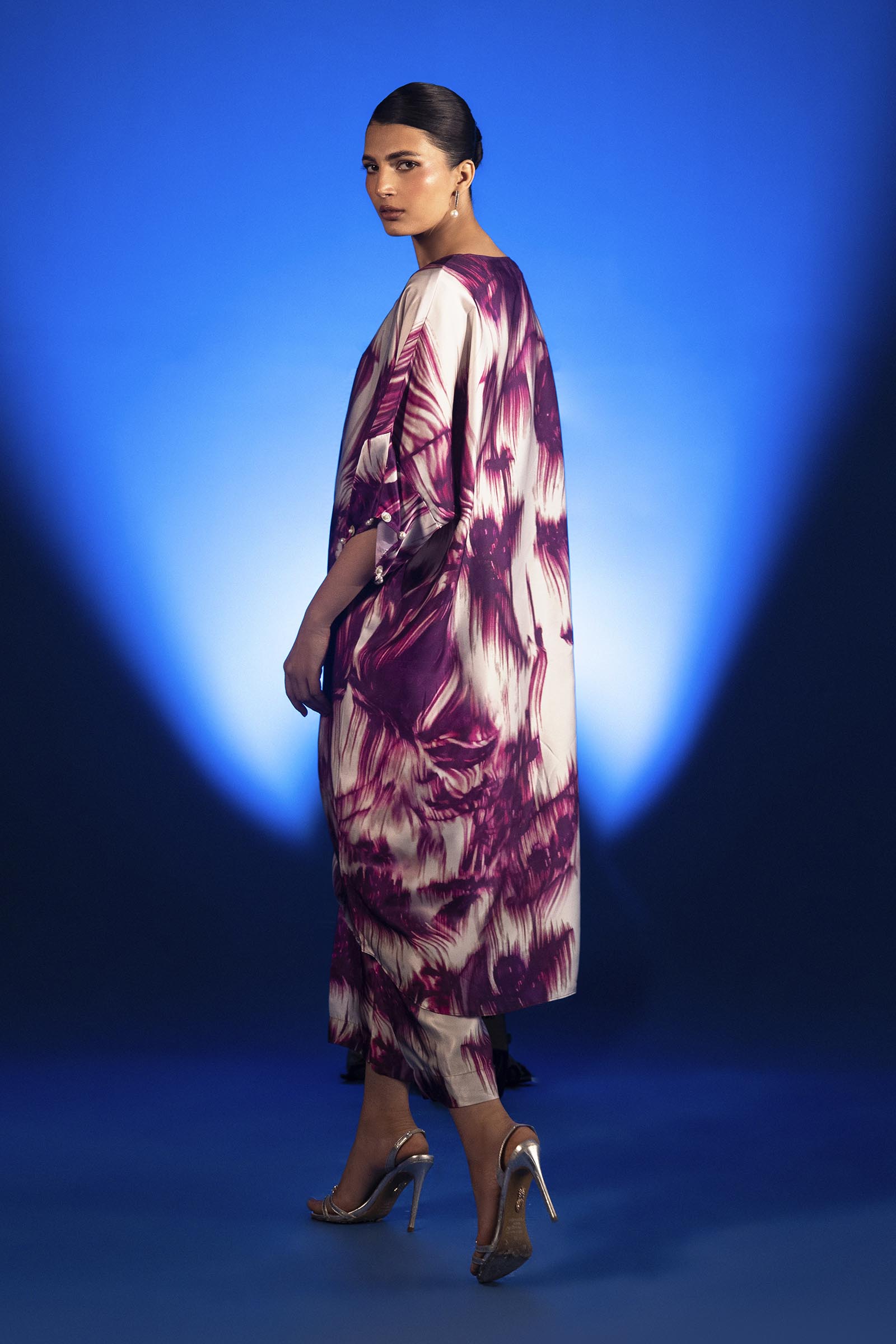 Stitched Printed Satin Shirt+ Culotte