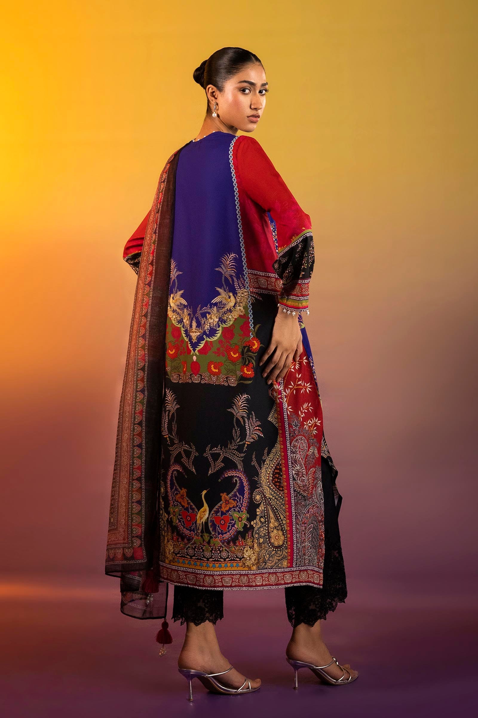 Stitched Printed Crepe Shirt + Dupatta