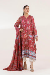 Stitched Printed Satin Shirt+ Dupatta
