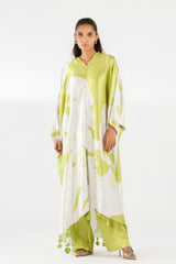 Stitched Printed Satin Shirt+ Culotte