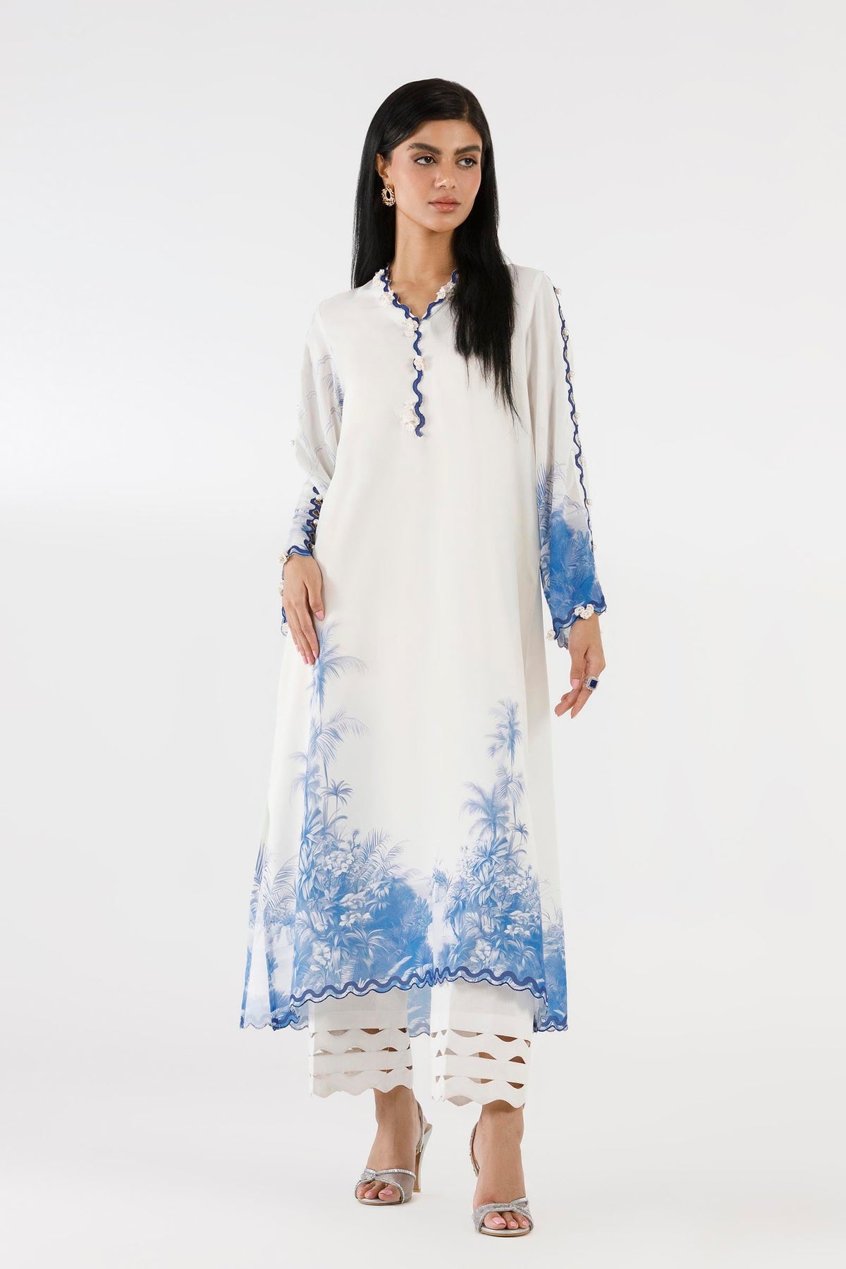 Stitched Printed Crepe Shirt+ Dupatta