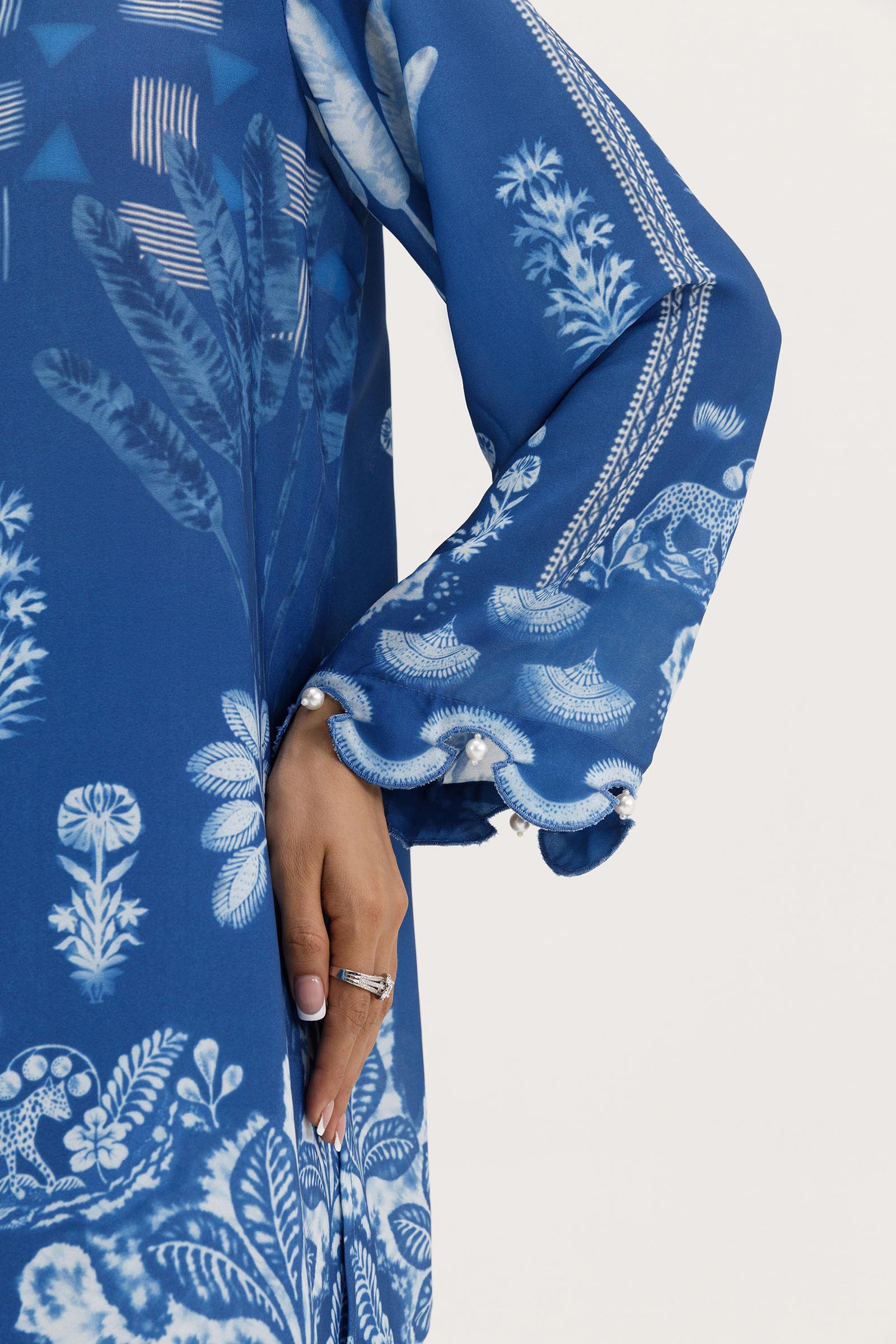 Stitched Printed Crepe Suit