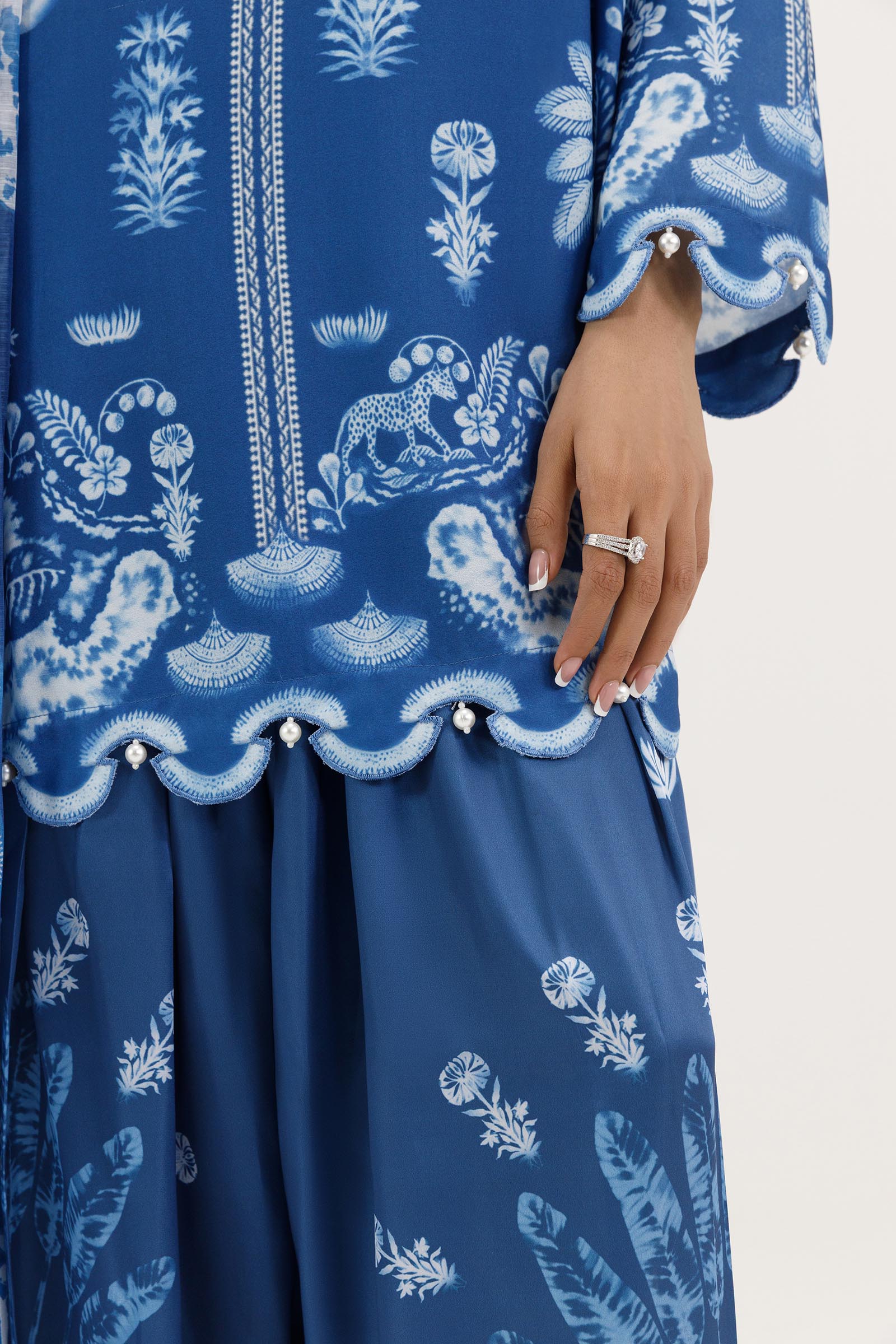Stitched Printed Crepe Suit