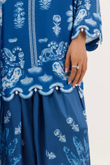 Stitched Printed Crepe Suit