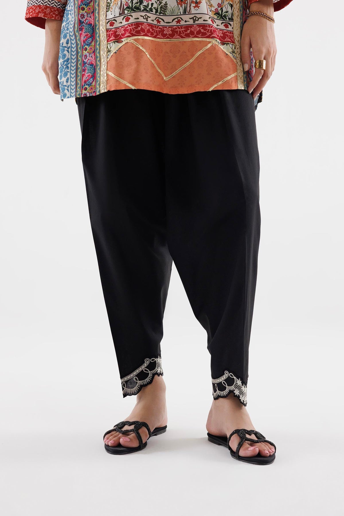 Stitched Embroidered Lawn Shalwar