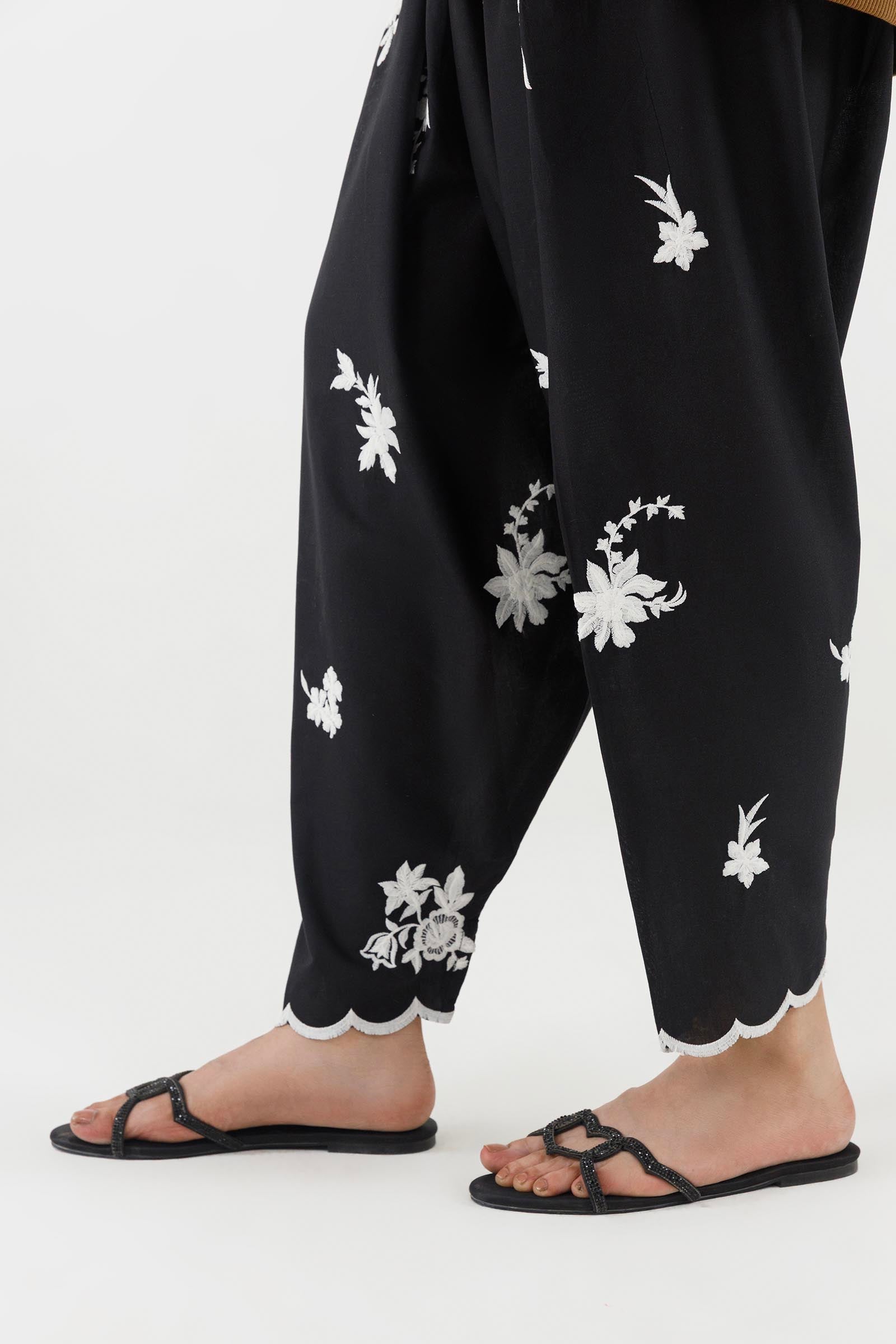 Stitched Embroidered Lawn Shalwar