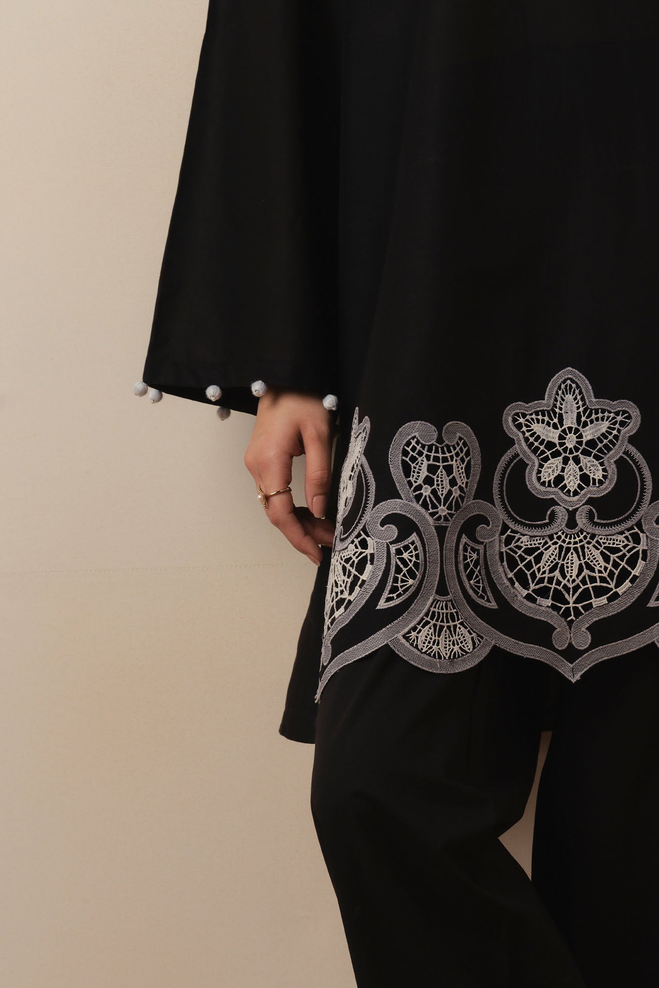 MIDNIGHT LACE-2PC (SHIRT & TROUSER)
