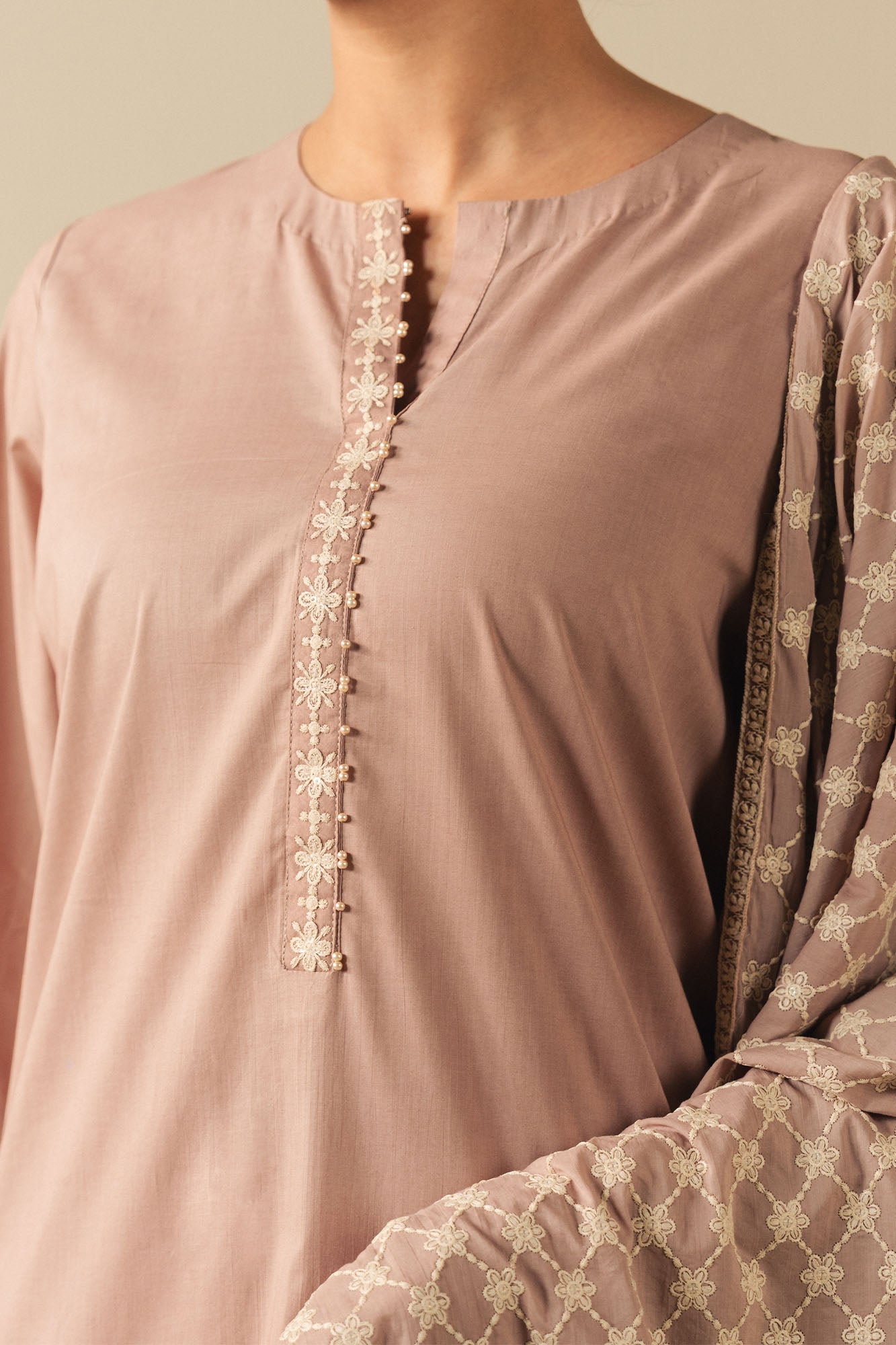 MAUVE WHISPER-2PC (SHIRT & DUPATTA)
