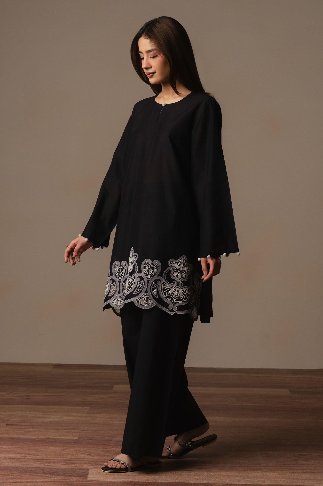 MIDNIGHT LACE-2PC (SHIRT & TROUSER)