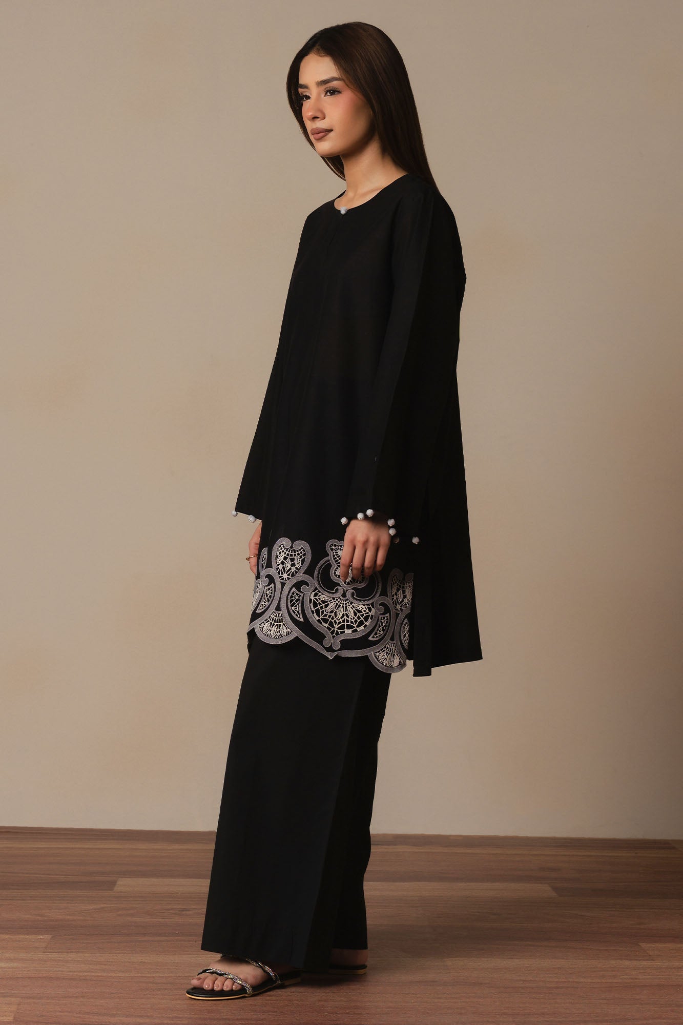 MIDNIGHT LACE-2PC (SHIRT & TROUSER)