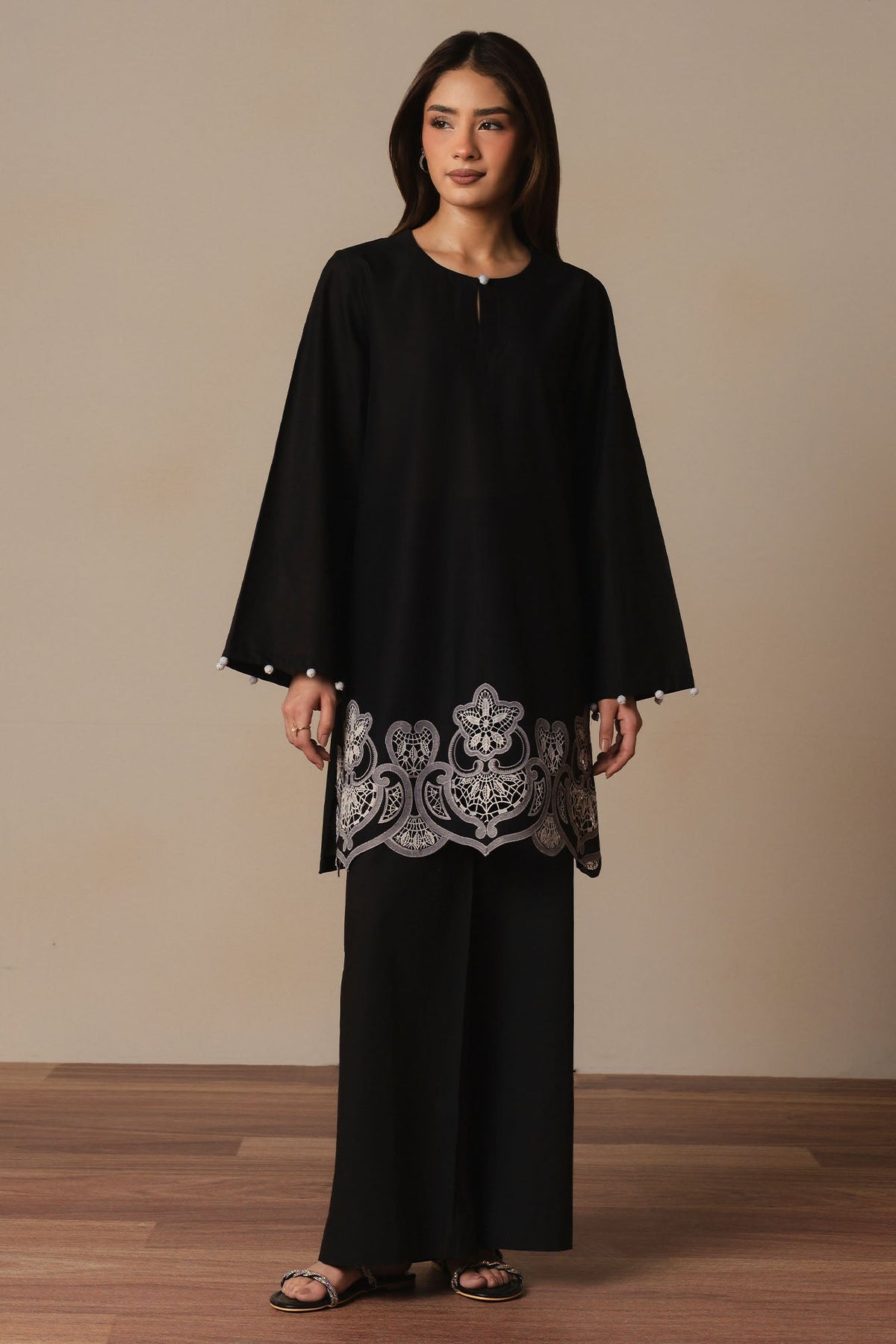 MIDNIGHT LACE-2PC (SHIRT & TROUSER)