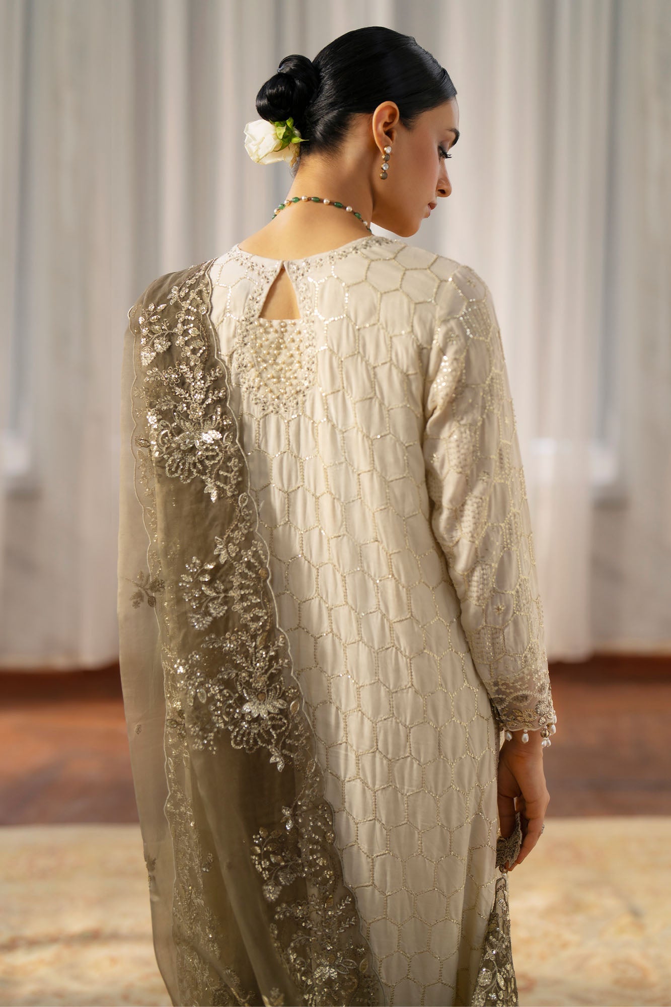 TROPICAL GLAM-3PC SILK EMBROIDERED PRET