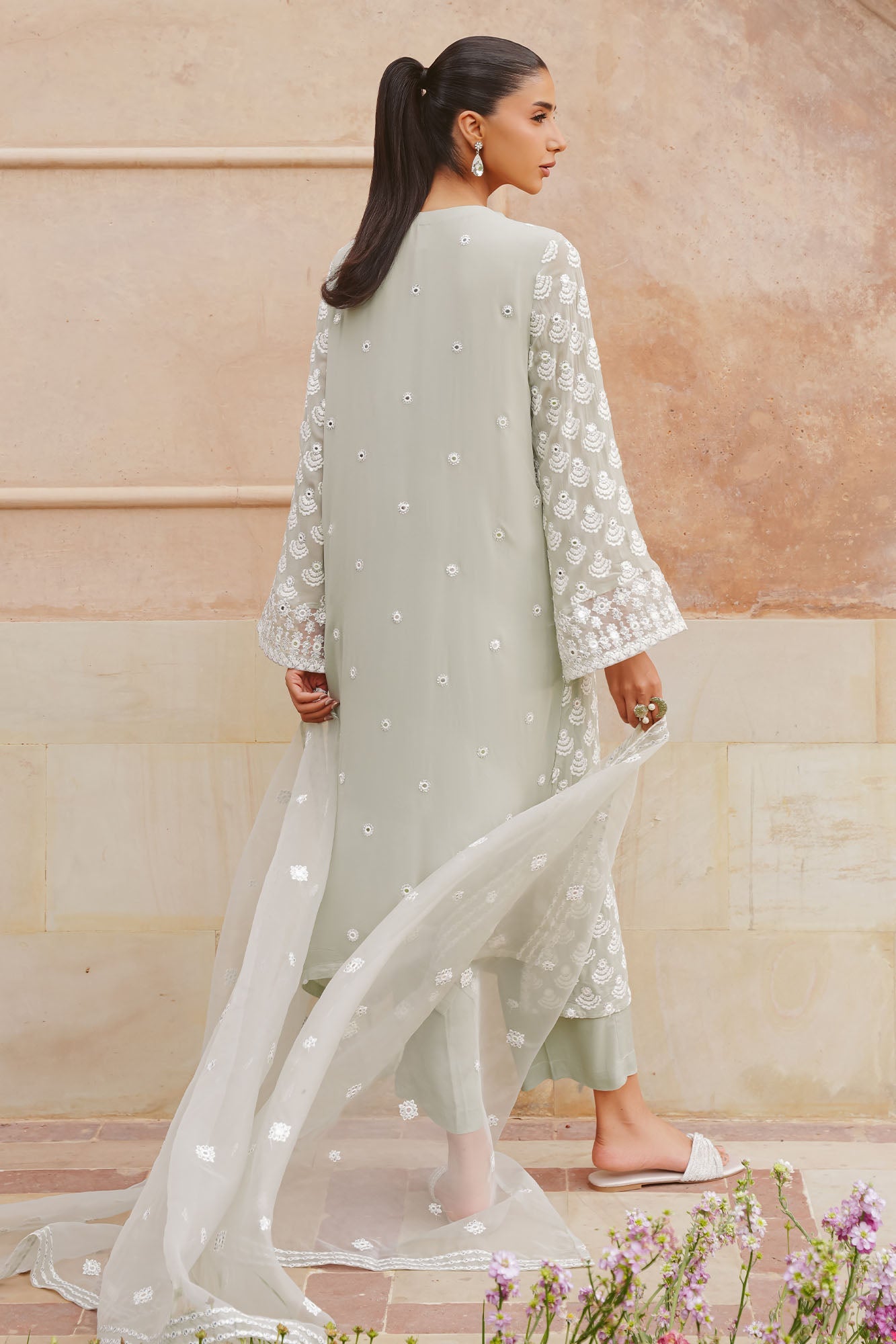 AQUA SPARKLE-3PC (SHIRT, TROUSER & DUPATTA)