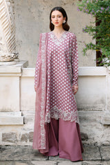 ASH ROSE -3PC (SHIRT, TROUSER & DUPATTA)