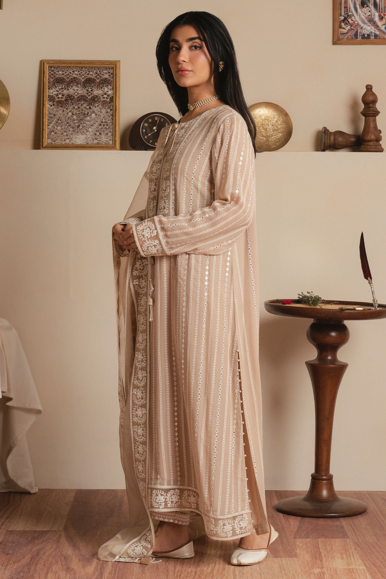 SANDSTONE GRACE -3PC (SHIRT, TROUSER & DUPATTA)