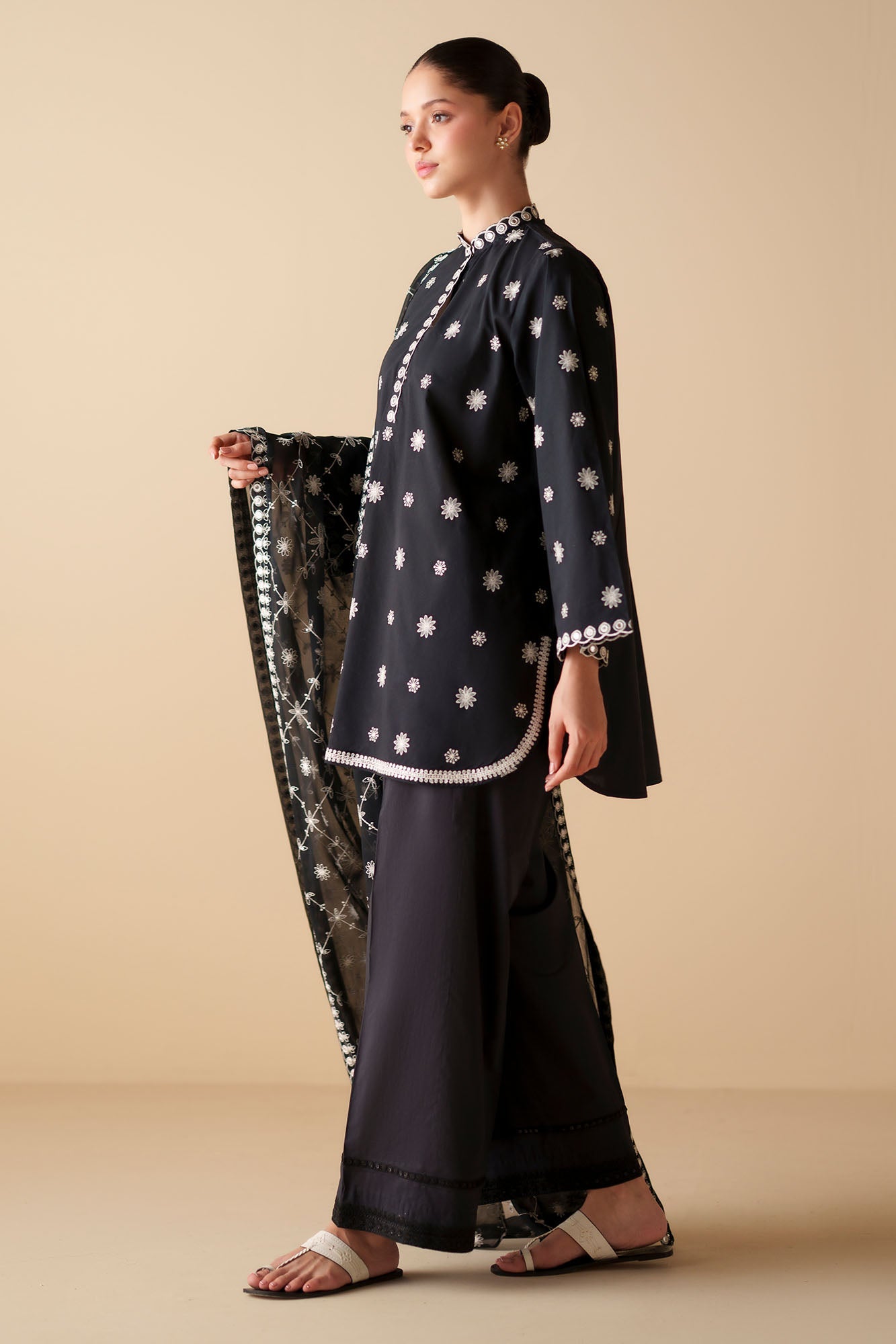 MOONLIT NOIR-2PC (SHIRT & DUPATTA)