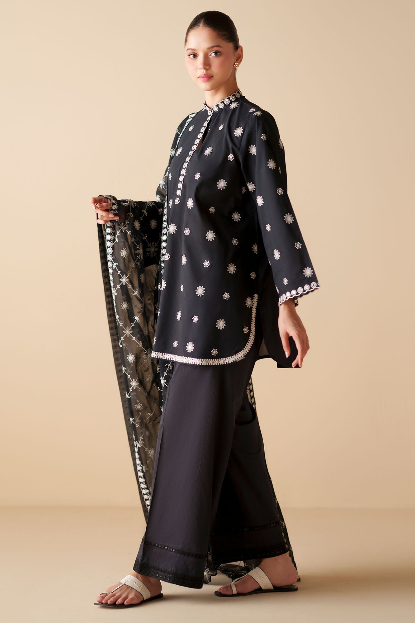 MOONLIT NOIR-2PC (SHIRT & DUPATTA)