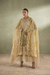 Stitched Embroidered Organza Dupatta
