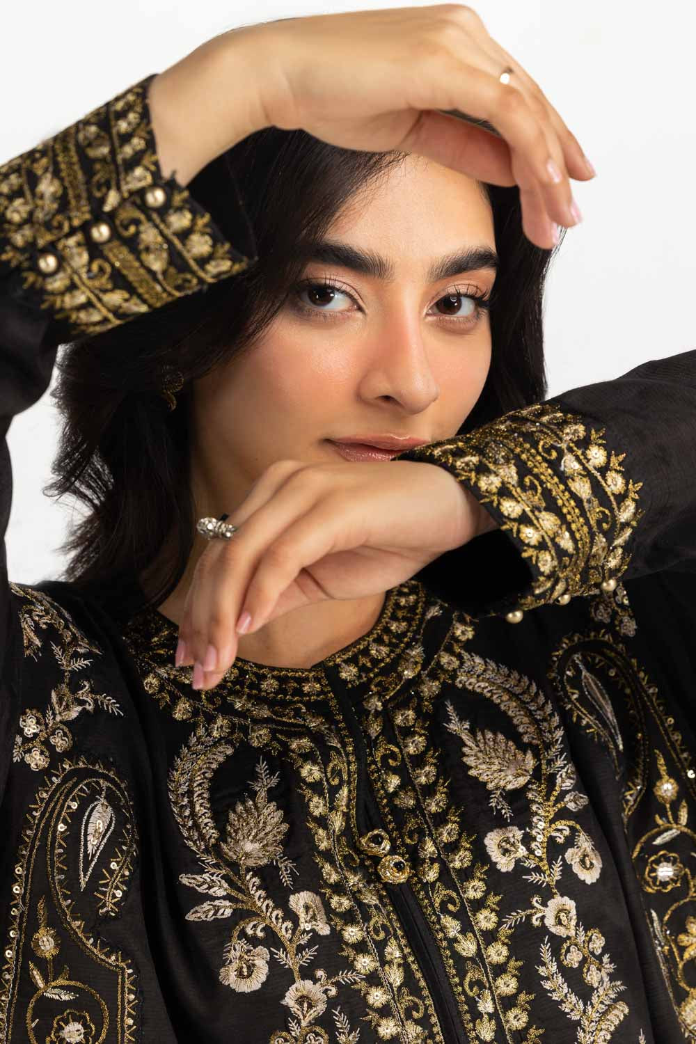 Viscose Raw silk Embroidered Co-Ord Set