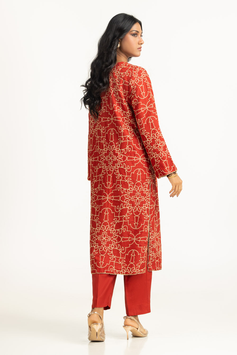 Viscose Rawsilk Embroidered Shirt And Trouser