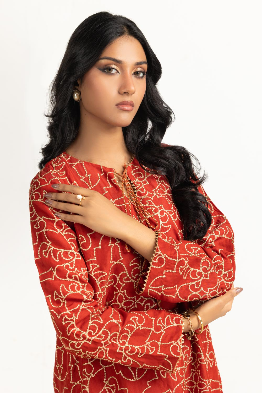 Viscose Rawsilk Embroidered Shirt And Trouser