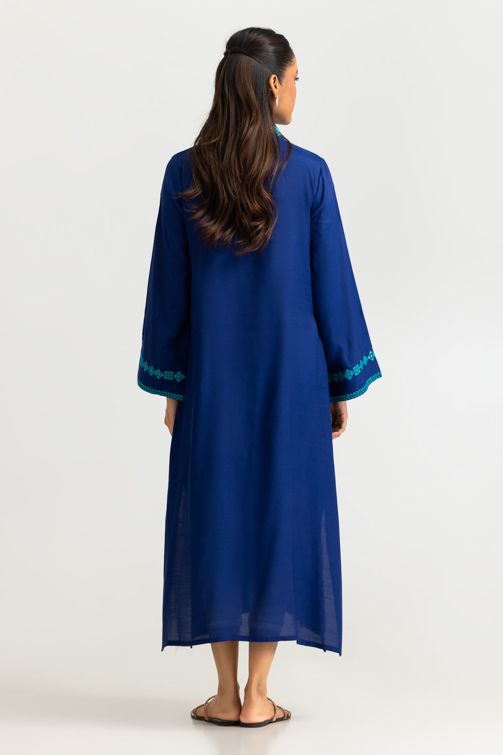 Viscose Rawsilk Embroidered Shirt