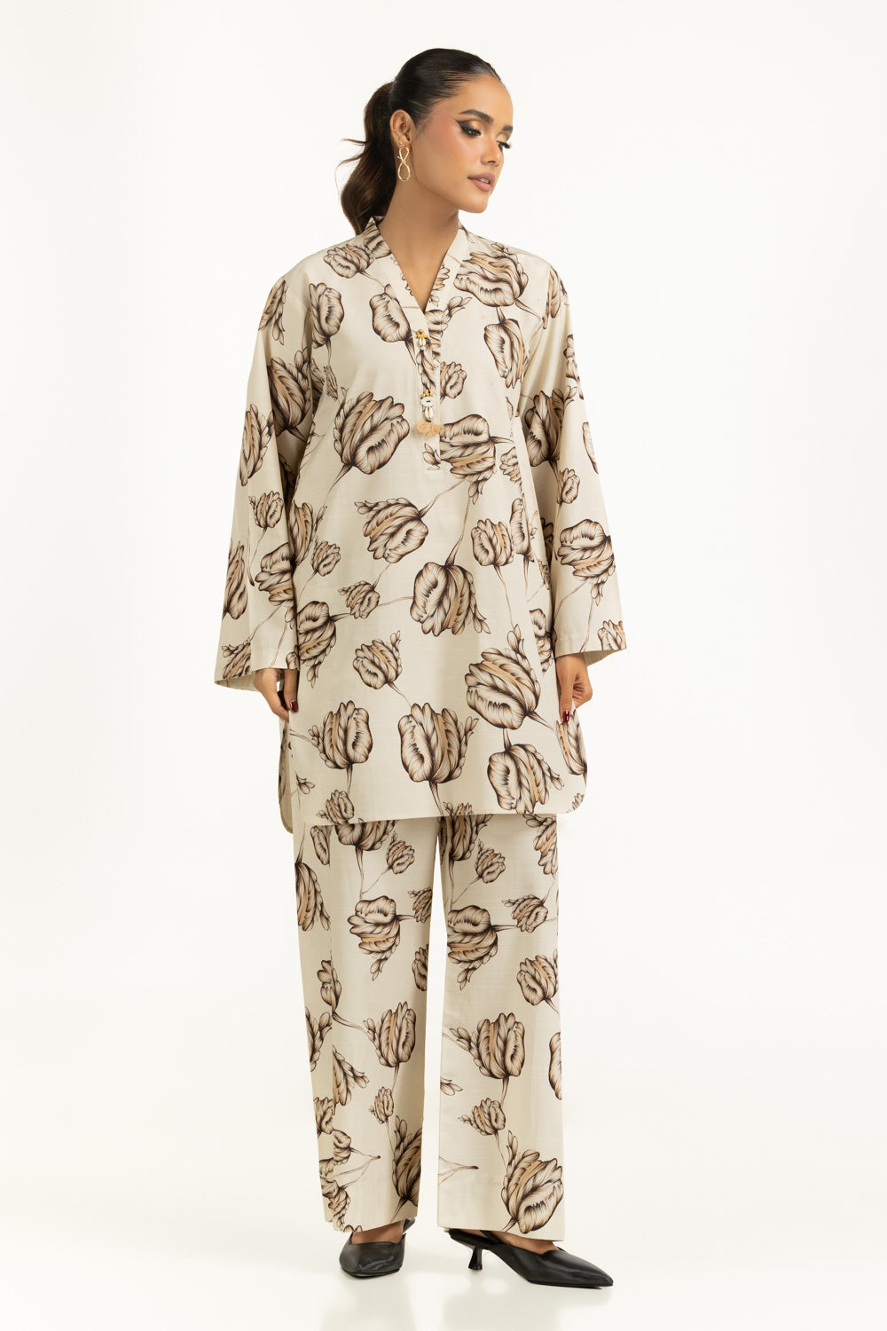 Viscose Slub Printed Co-Ord Set