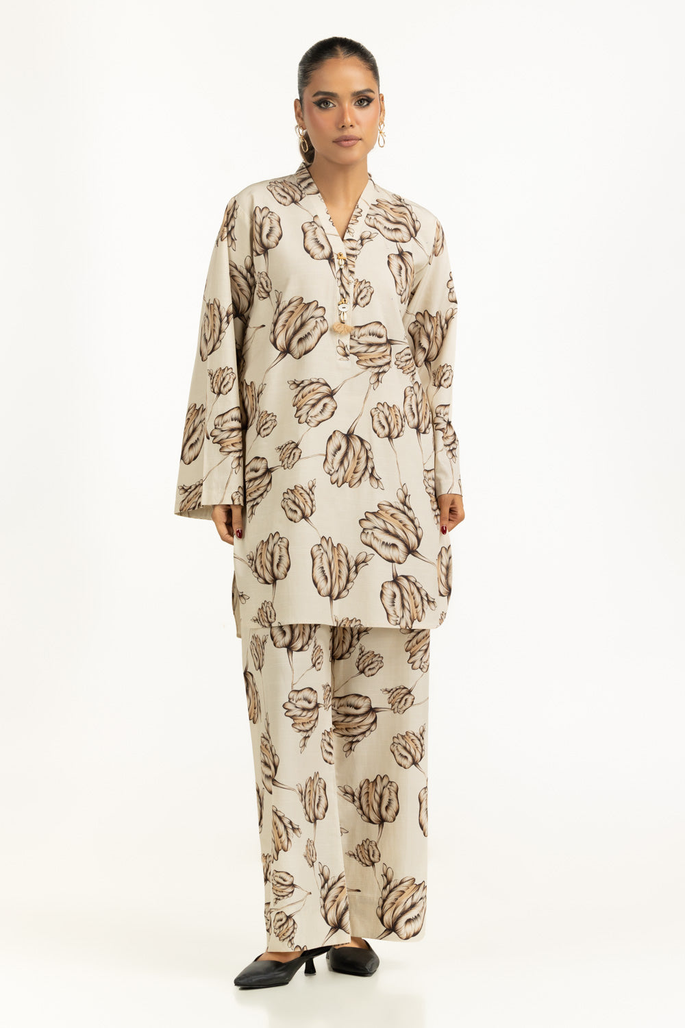 Viscose Slub Printed Co-Ord Set