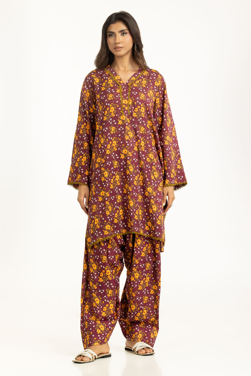 Viscose Slub Printed Co-Ord Set