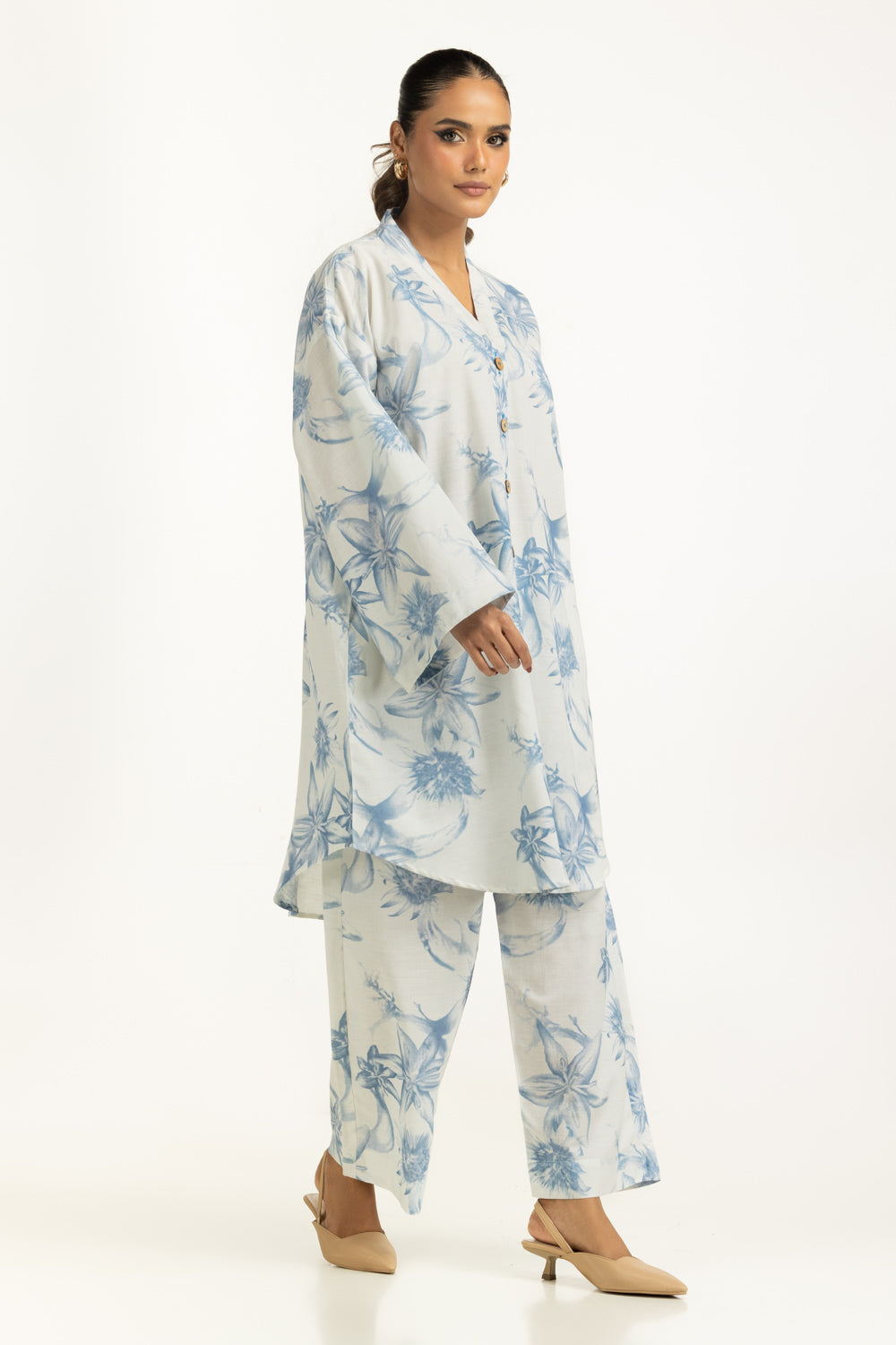 Viscose Slub Printed Co-Ord Set