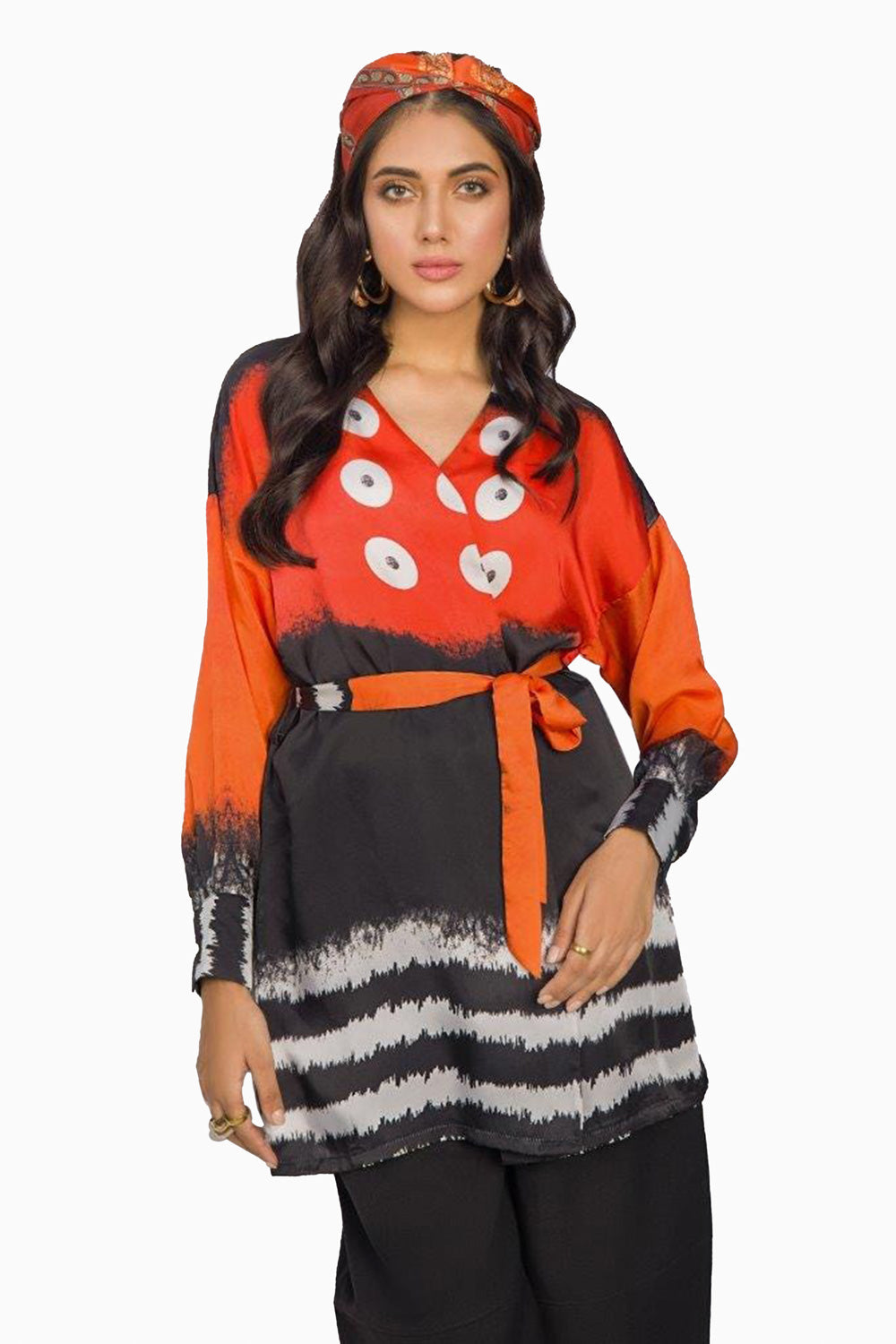 Charmeuse Silk Digital Printed Shirt
